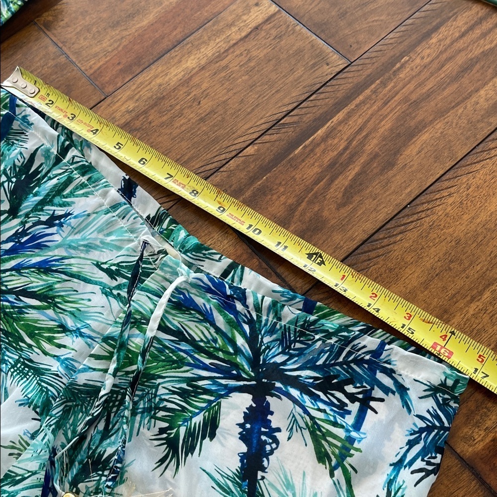 PilyQ 3 piece bikini set top bottom sheer cover up tropical leaf swimwear sz S - Picture 6 of 17